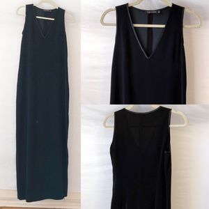 Tahari Deep-V-Neck Maxi Dress